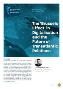 [Policy Brief 4] The 'Brussels Effect' Digitalisation and the Future of Transatlantic Relations by Antonios Nestoras