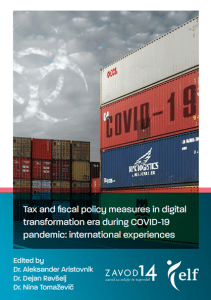 Tax and fiscal policy measures in digital transformation era during COVID-19 pandemic: international experiences by Zavod