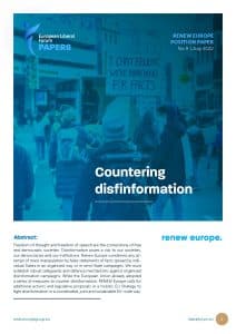 Renew Europe Position Paper 9 Countering disinformation